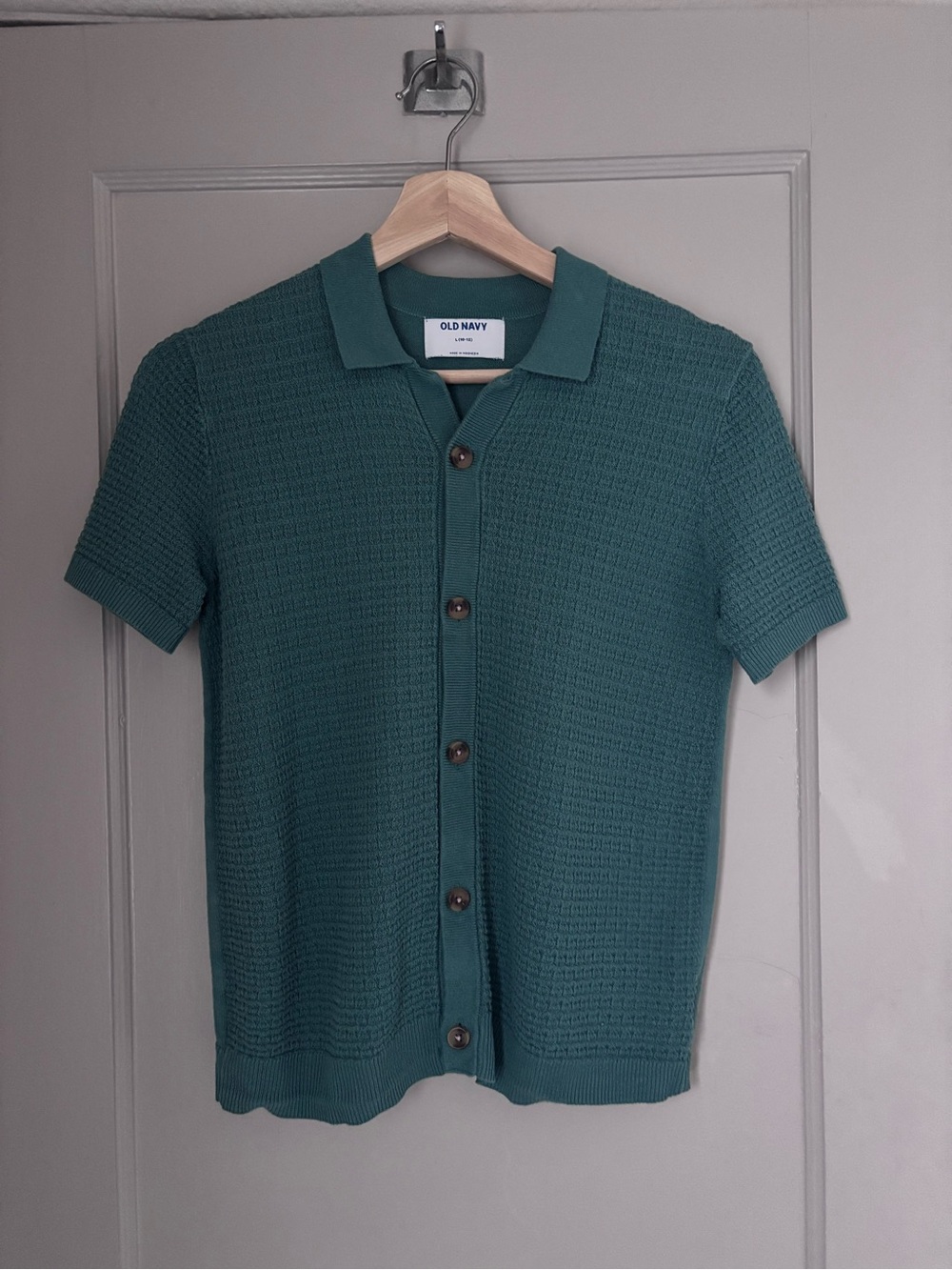 Old Navy Kids Teal Short-Sleeve Button-Up Polo